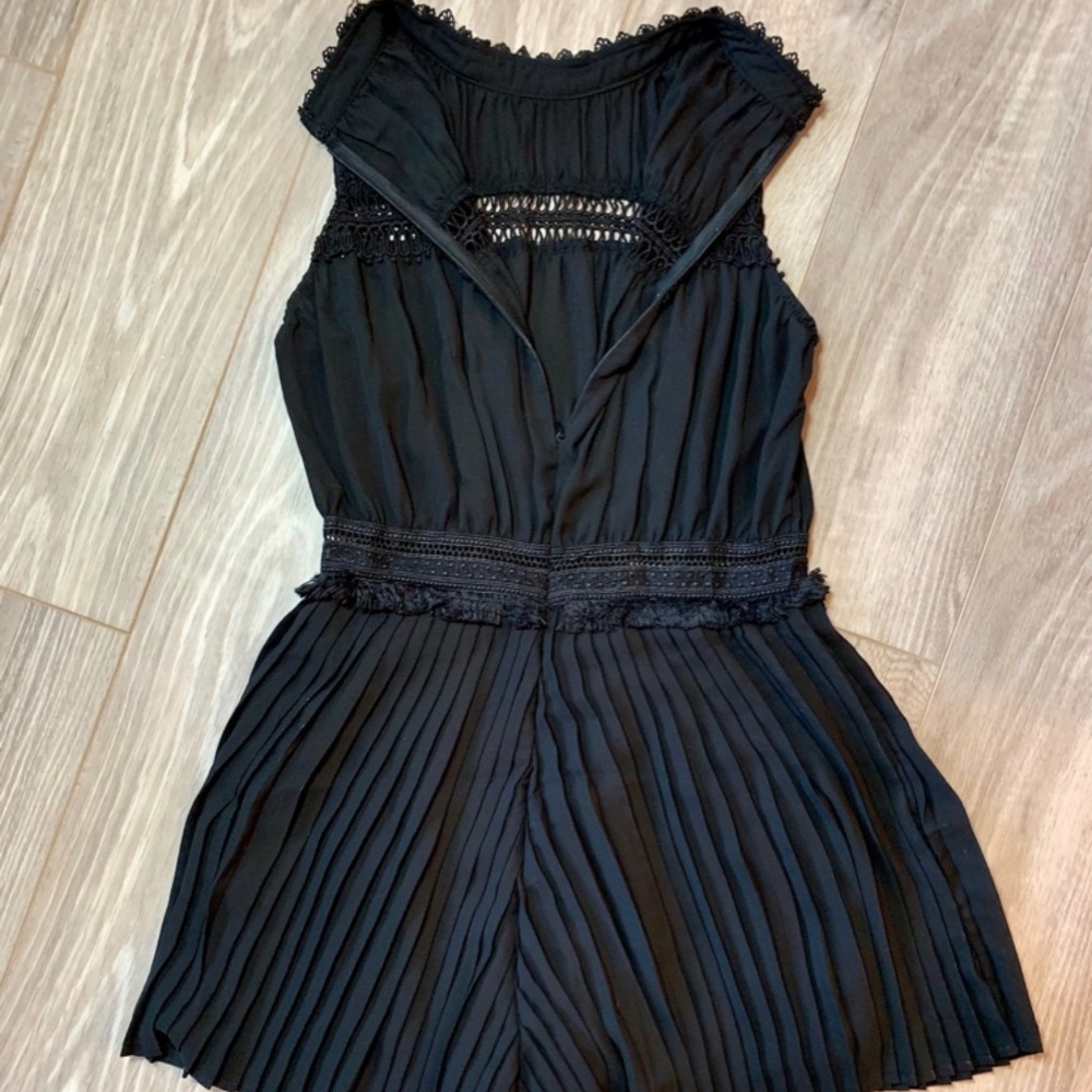 micro pleated romper